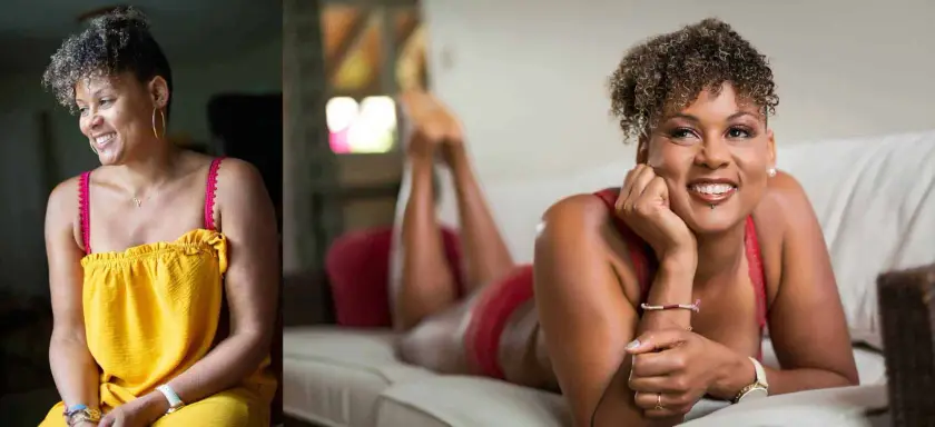 Poppy avant et après sa séance boudoir